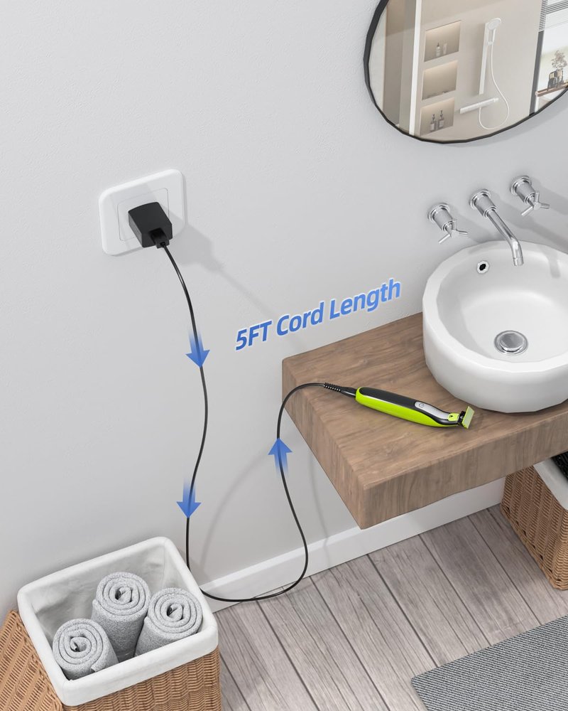 5V Fast Charger Fit for Philips Norelco 2000 2400 3900 2600 3600 5400 5000X 7200 7800 i9000 Series Wet & Dry 3000 5000 7000 Electric Shaver, Model X3001 S3243 X3052 S3341 S5880 X5004 X5006 S7887 S7885