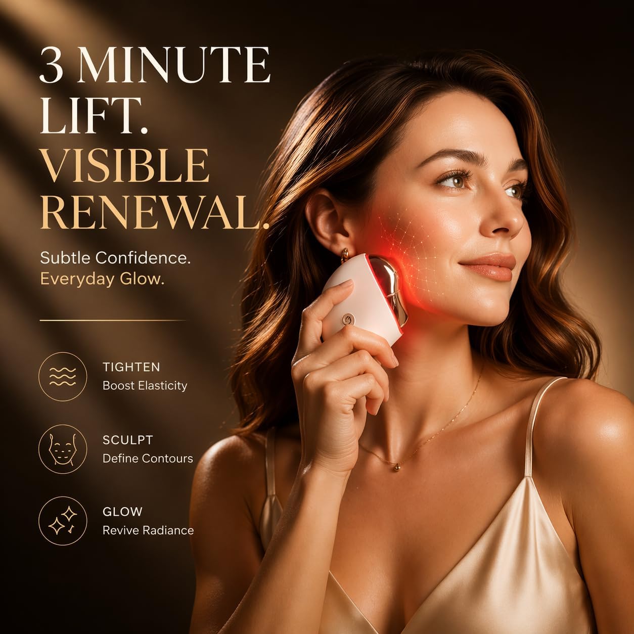 LED Gua Sha Facial Tool - Heat & Microcurrent Skin Toning Device | Anti-Aging & Puffiness Relief