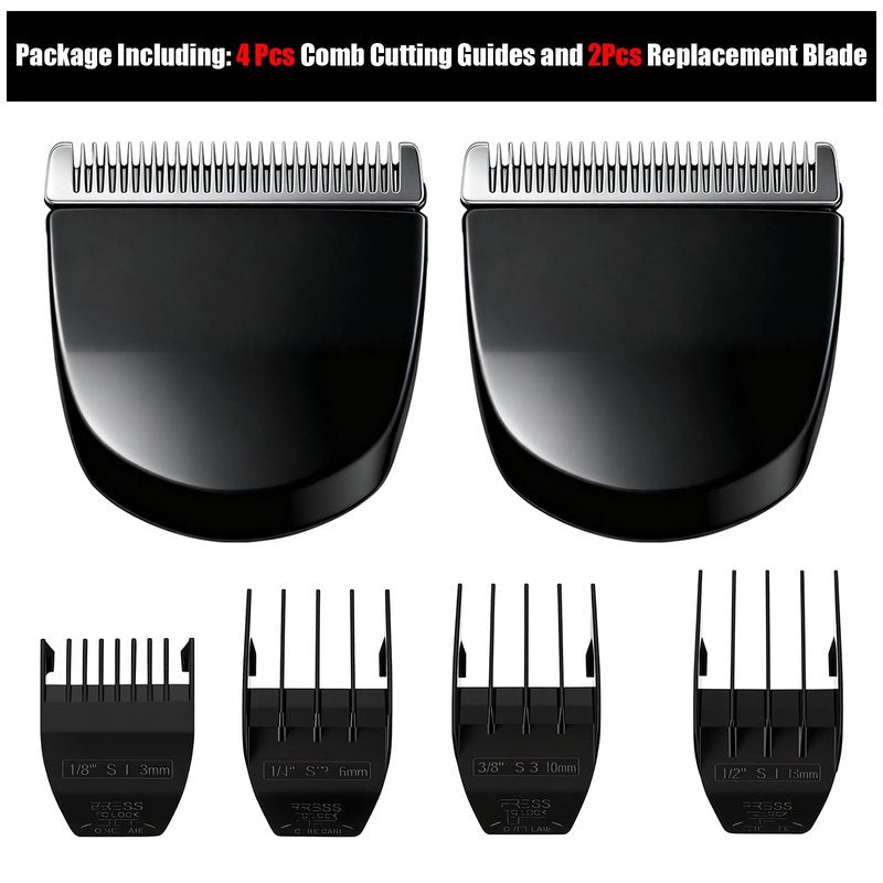 2 Pack Professional Peanut Clipper/Trimmer Snap On Replacement Blades #2068-300 - Compatible with Wahl Peanut Hair Clipper/Trimmer, Black