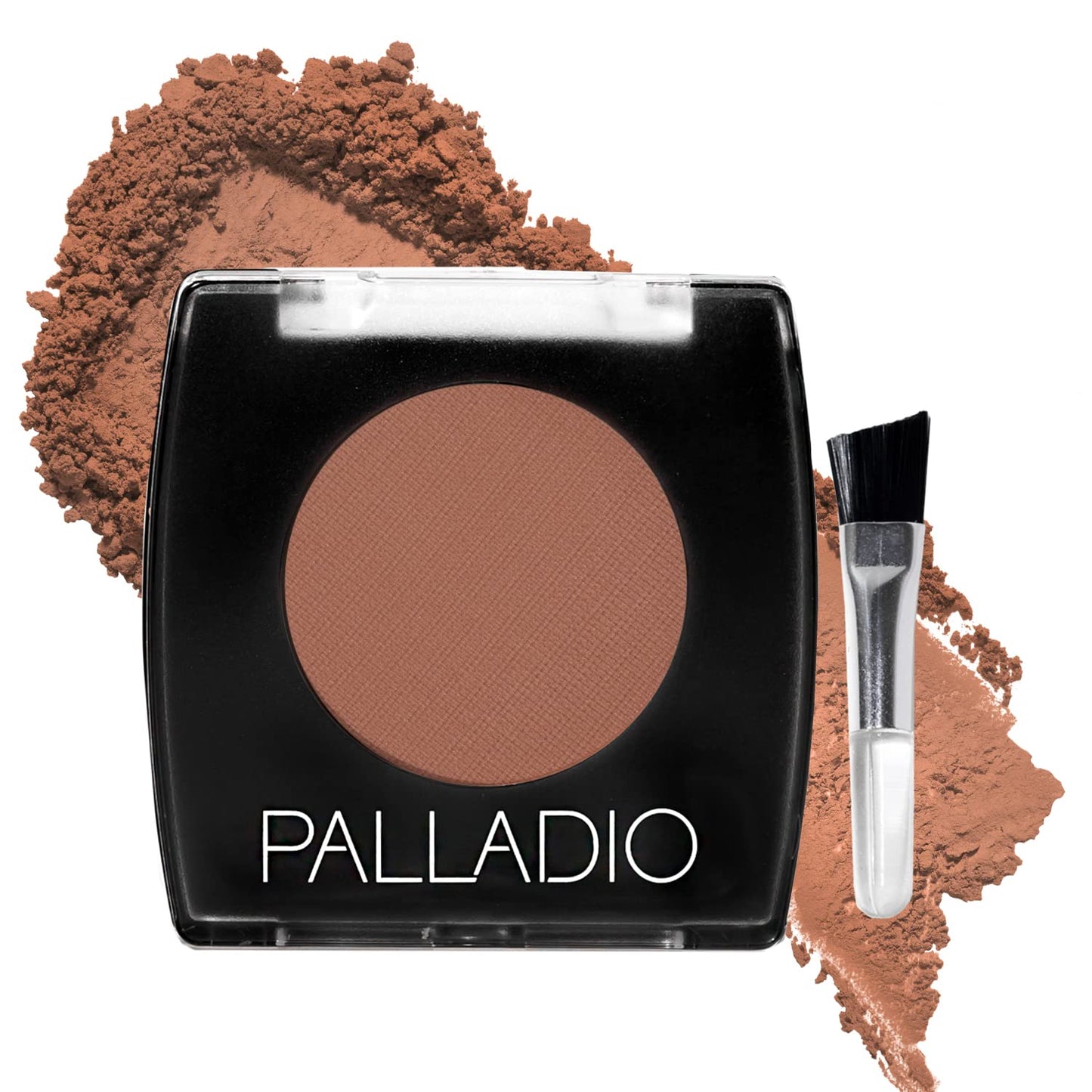 Palladio Brow Powder - Natural Eyebrow Powder with Jojoba Oil & Shea Butter | Auburn, Travel-Friendly Size with Applicator Brush