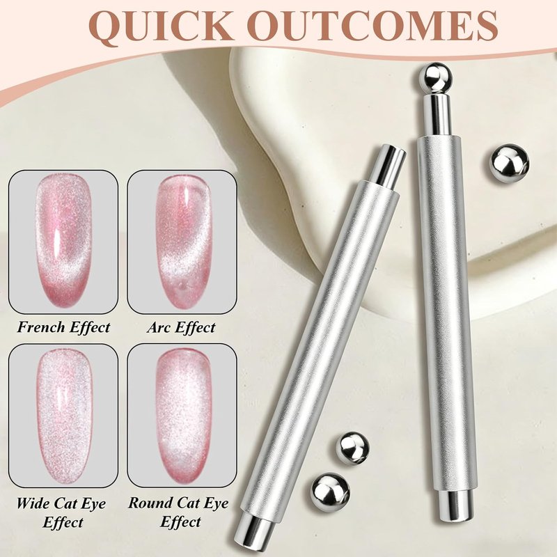 Ring Magnet for Nails - Cat Eye Gel Polish Tool Set for Instant 3-Second Effects | Neodymium Magnetic Nail Art