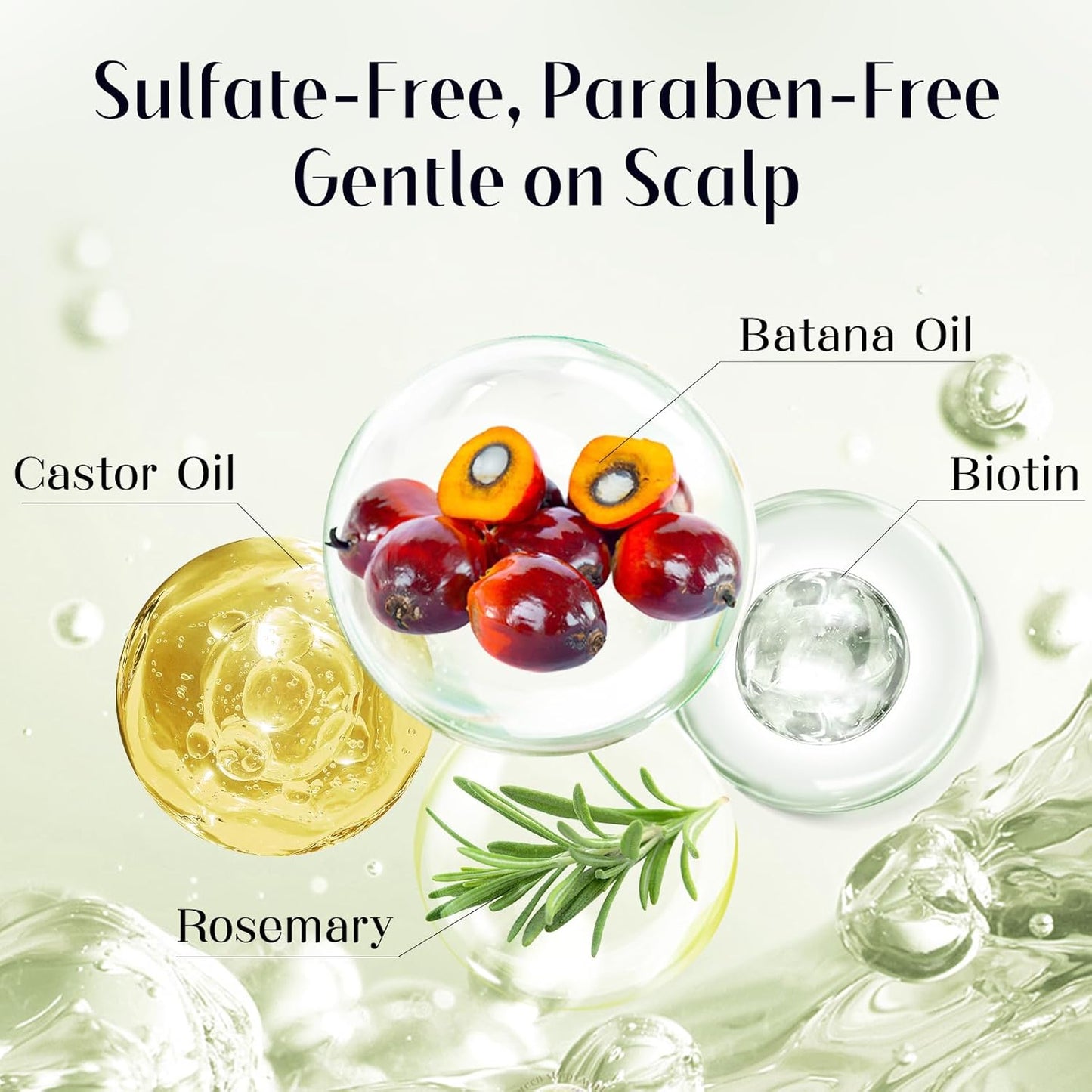 Batana Oil for Hair Growth - 4-in-1 Formula with Rosemary, Castor Oil & Biotin | Scalp Care & Hair Repair