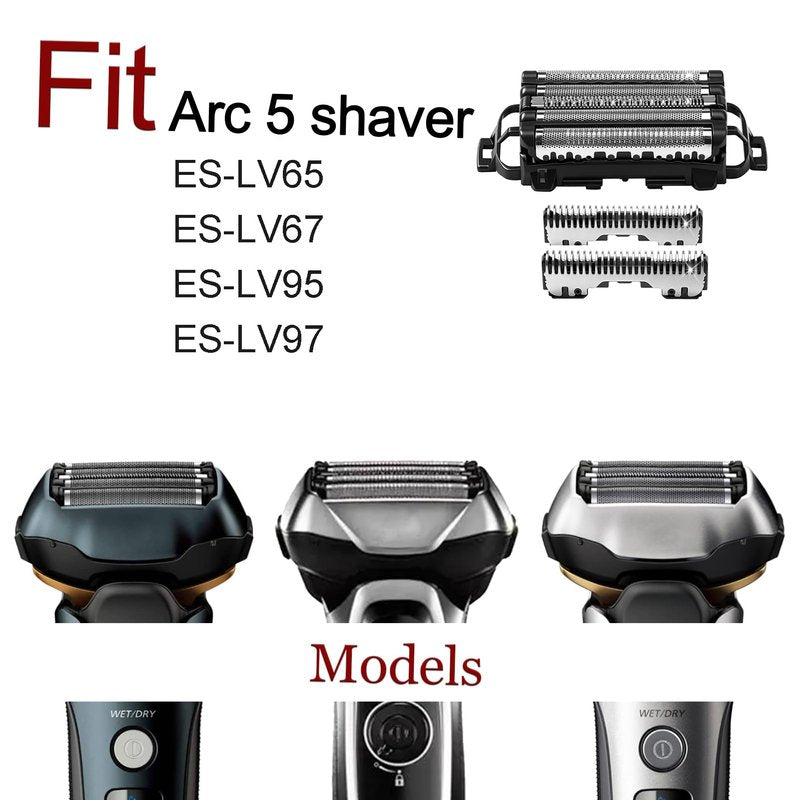 SUPERNB Arc 5 Blades Replacement Heads with Outer Foil and Inner Blade, WES9032 Shaver Replacement Heads for Arc 5 ES-LV97 ES-LV95 ES-LV65 ES-LV67 Electric Shaver.
