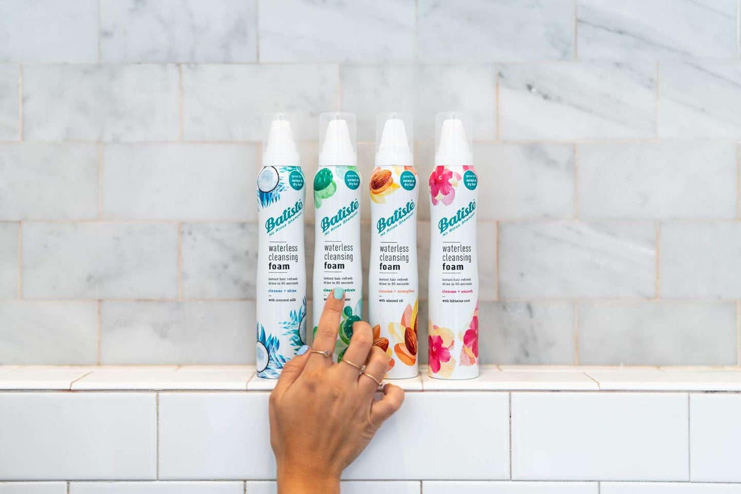 Batiste Cleansing Foam - Waterless Cleanse & Shine with Coconut Milk | 3.6 OZ