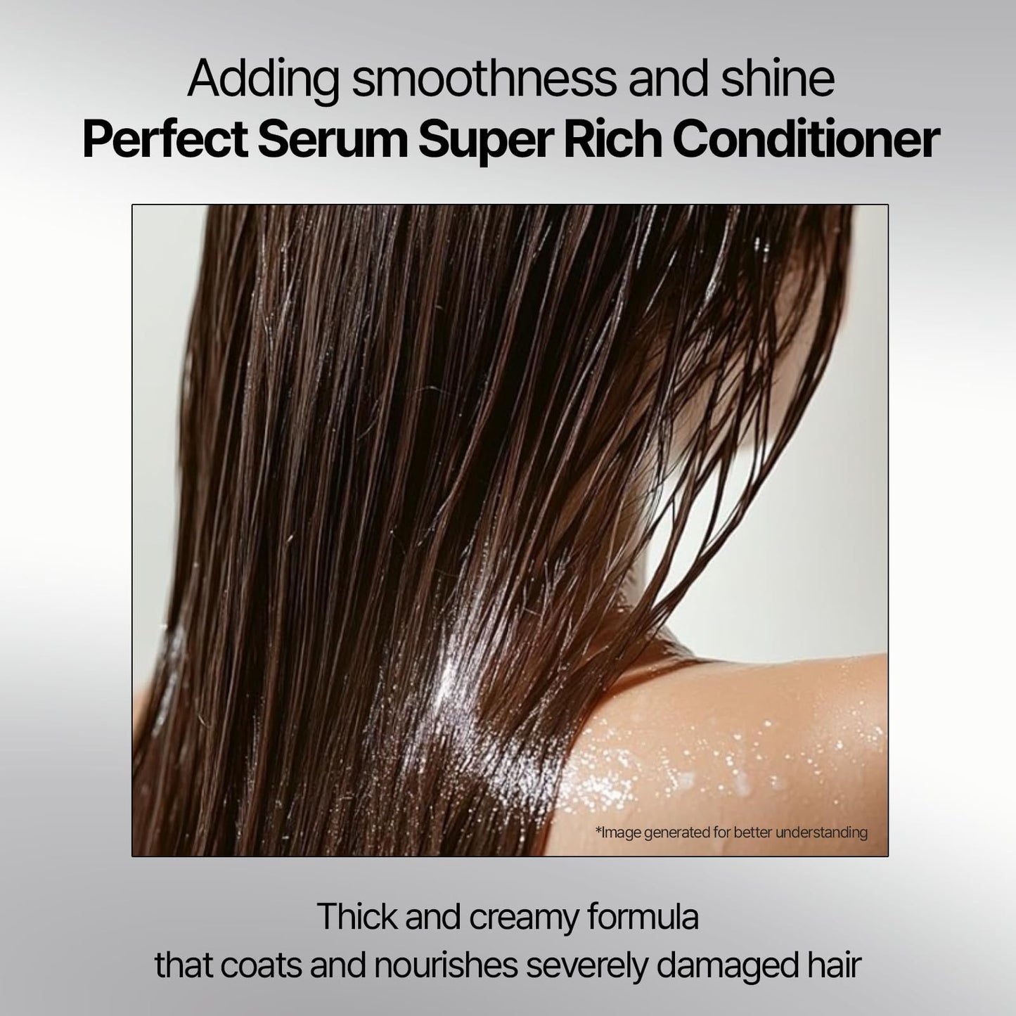 Mise En Scene Perfect Serum Super Rich Conditioner| Korean Hair Care for Severely Damaged Hair | Anti-Frizz, Hydrating, Nourishing | Korean Conditioner with Moroccan Oil, Jojoba Seed |17.92 Fl Oz