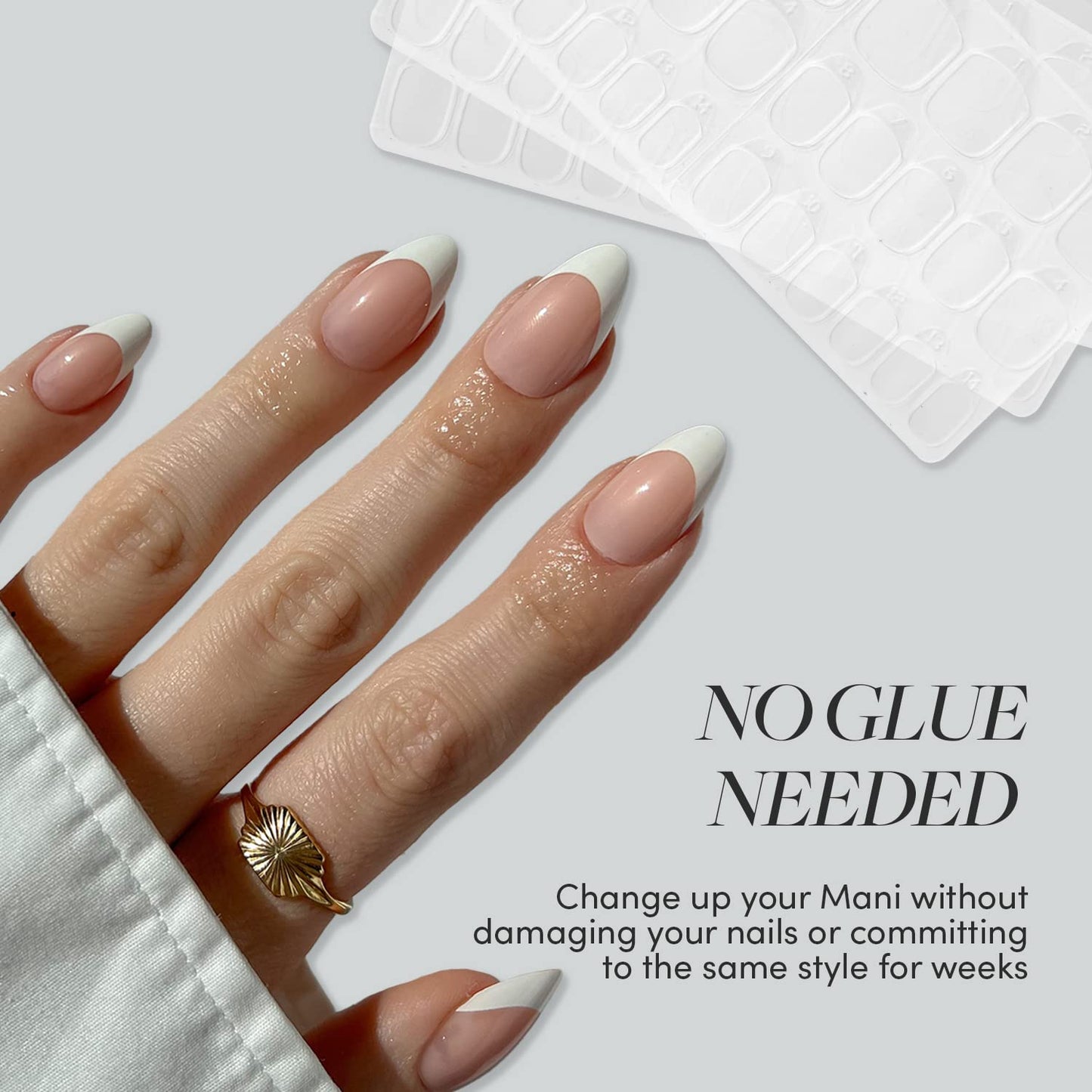 Press 'n Go Instant Nail Adhesive Tabs - Short Term Wear, Easily Removable | 90 Tabs for Customized Fit