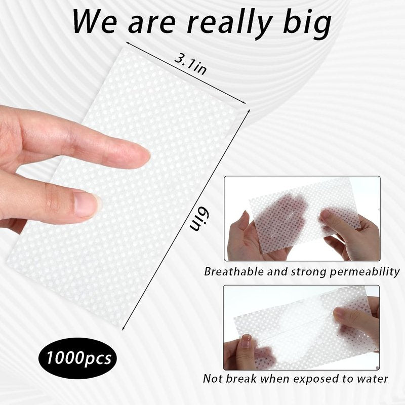 Breathable Hair Perm End Papers - 1000 Pcs High Temp Resistant Curling Paper | Disposable Salon Styling Tools