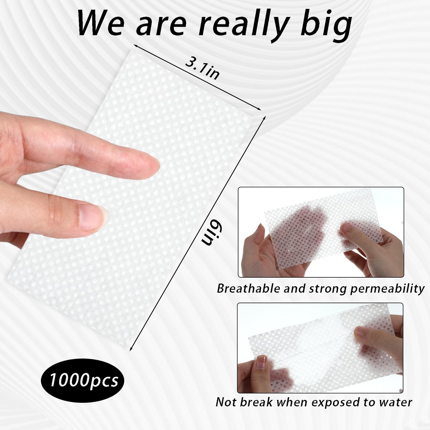 1000 Pcs Breathable Hair Perms Paper End Papers for Hair Perm Disposable Salon Perm Paper High Temperature Resistant Curling Papers for Cold Hot Perms Styling Tools
