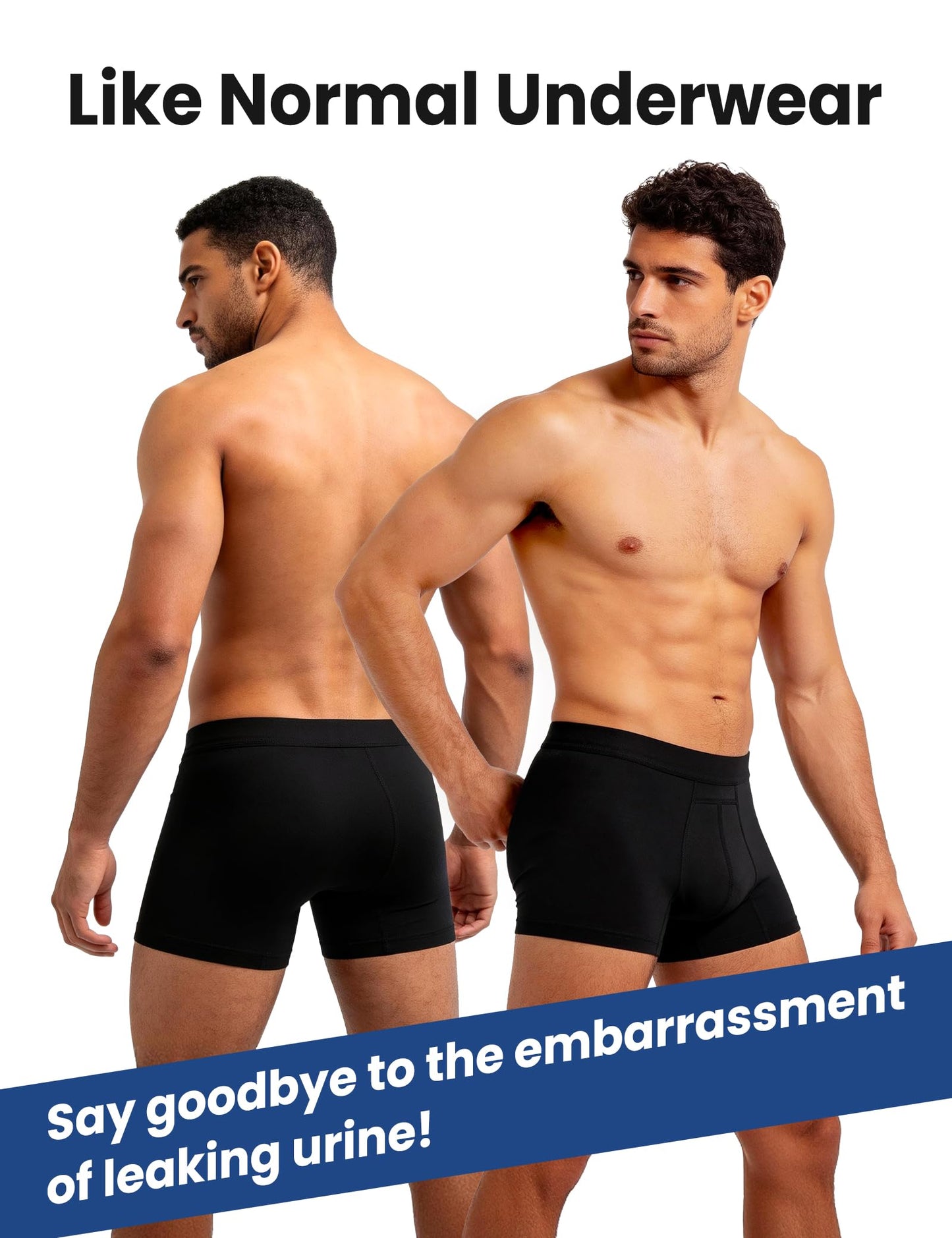 ECO PERIOD Incontinence Underwear for Men 100ML Leak-Proof Boxer Briefs