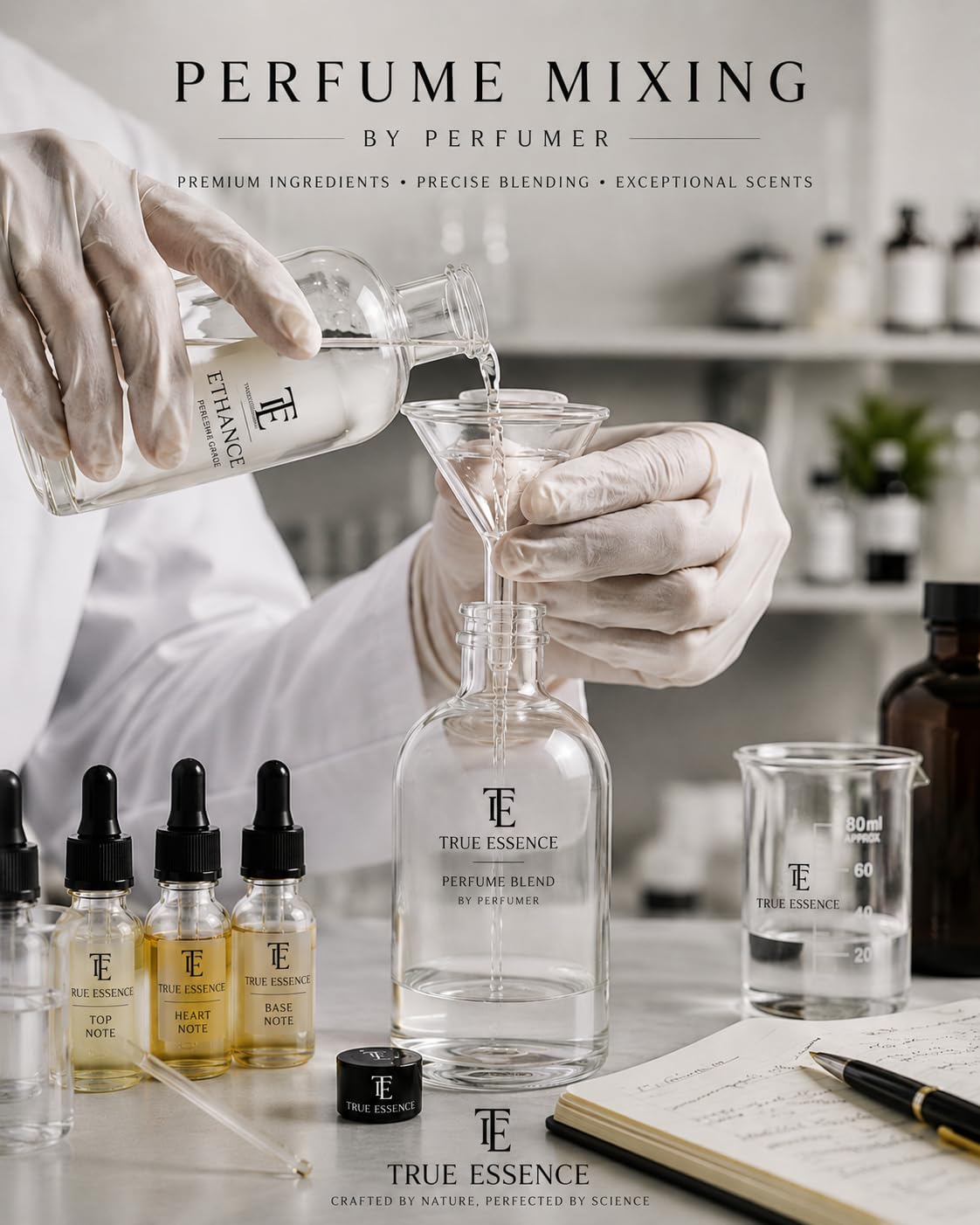 True Essence Professional Perfumer's Alcohol for Fragrance Making. Base for making luxury perfume No Menthol or other unwanted bad odor, 2 lb,32 FL OZ.