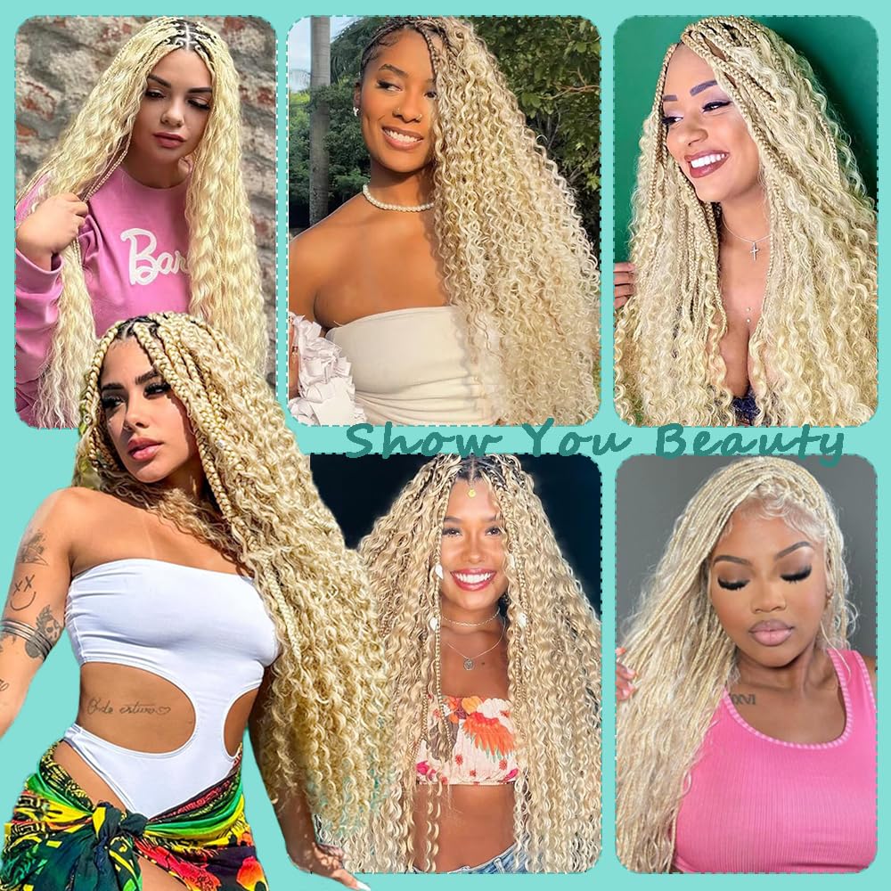 Light Brown Braiding Hair 2 Bundles 100g 18 Inch #30 Color Wave Bulk Human Hair Braiding Wet and Wavy Human Braiding Hair for Boho Braids Curly Human Hair Extensions