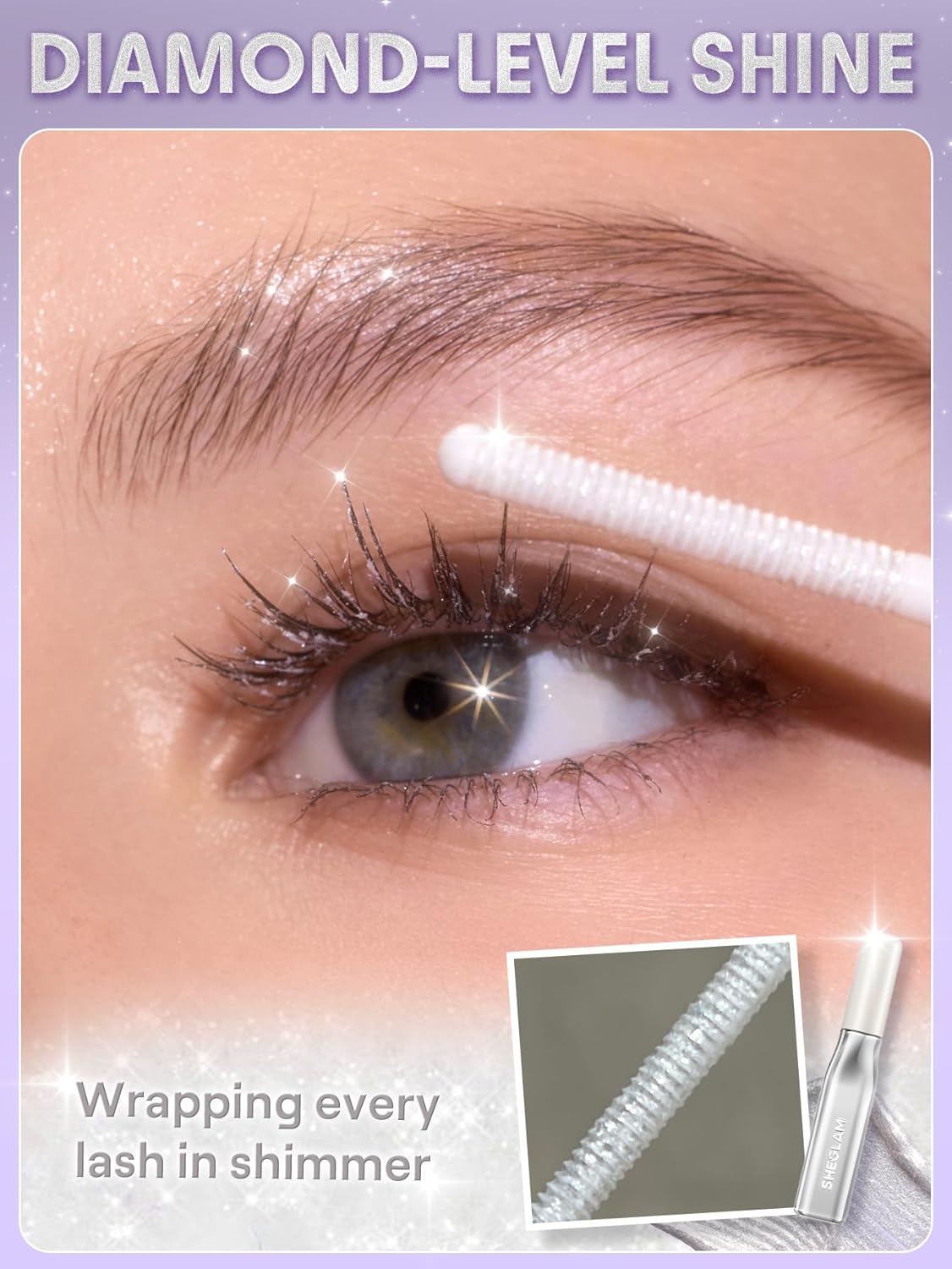Crystal Gaze Glitter Mascara - High Shine Waterproof Formula for Long-Lasting Glam | Perfect for All-Day Wear