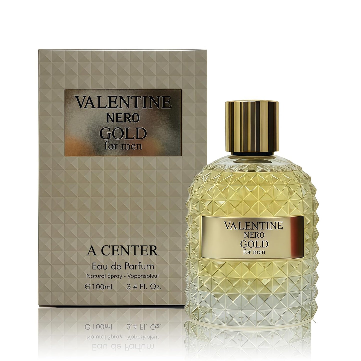 A CENTER Cologne for Men - 3.4 Fl Oz Alcohol-Free Eau de Toilette Spray | Bergamot, Amber & Vanilla Fragrance