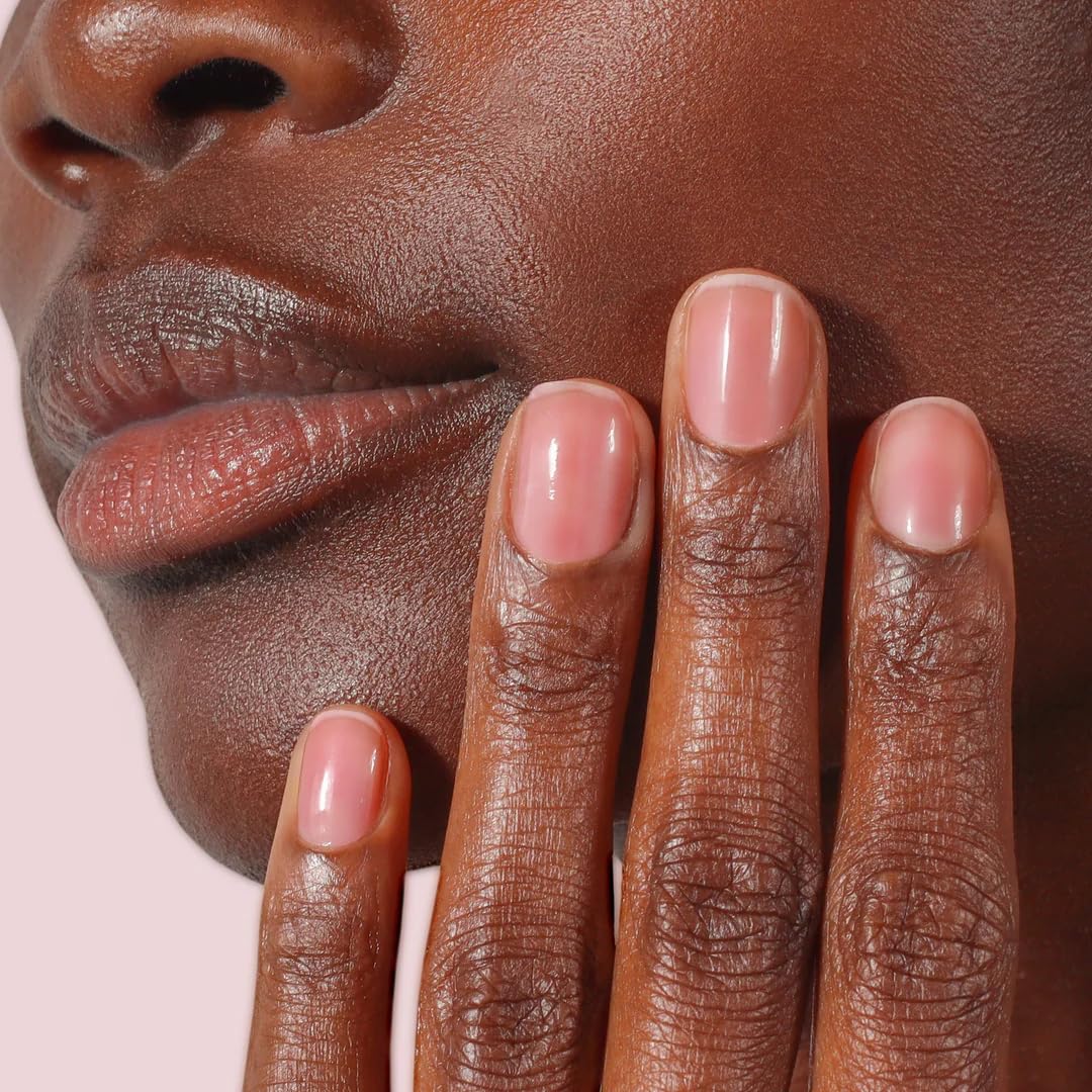 LONDONTOWN Sheer Strength Nail Blush - 2-in-1 Tinted Nail Hardener and glow booster Strengthening Treatment With Jelly Finish, Hibiscus, 0.40fl oz