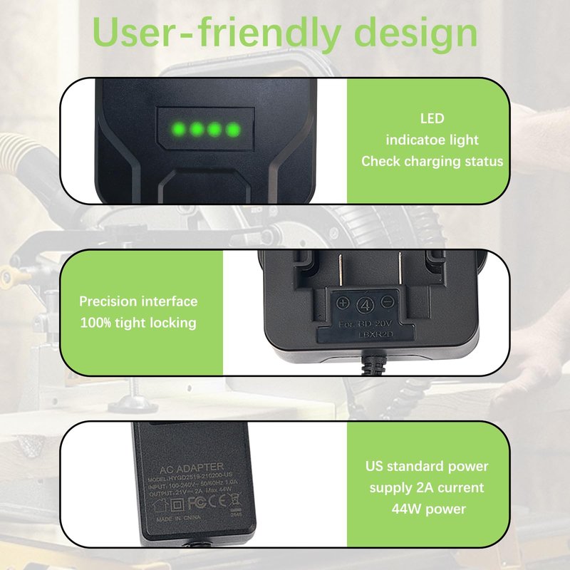 Remate 2A Fast Charger for Black+Decker 20V MAX Lithium Battery Charger Compatible with 20V Battery