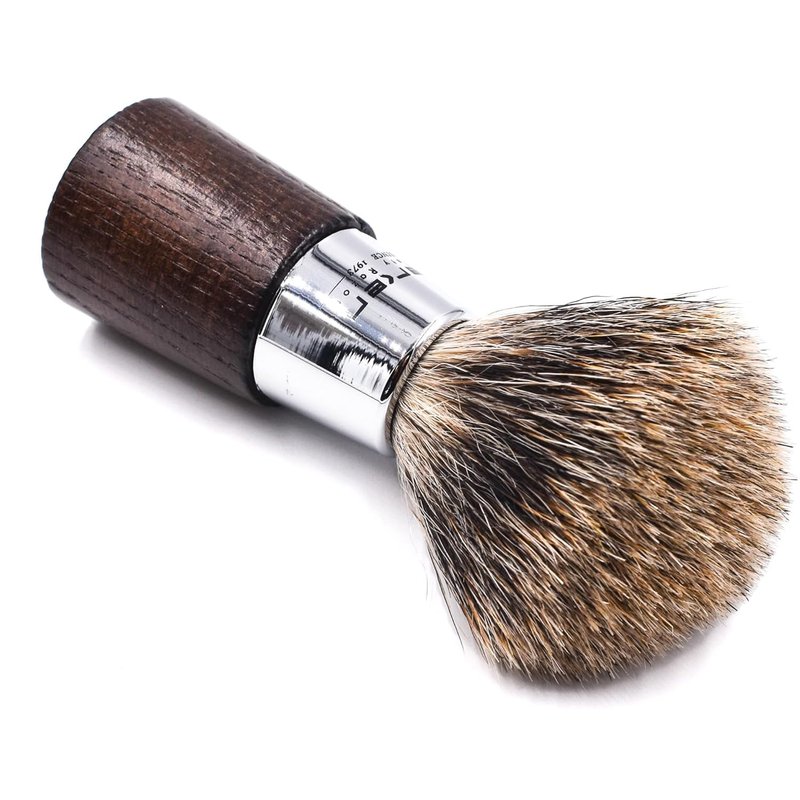 Parker 3-Band Pure Badger Shaving Brush with Stand – Long Loft Bristles for Generating a Rich Lather, Ergonomic Walnut Handle with Chrome Accents, Handmade Wet Shaving Brush | Iconic Brand