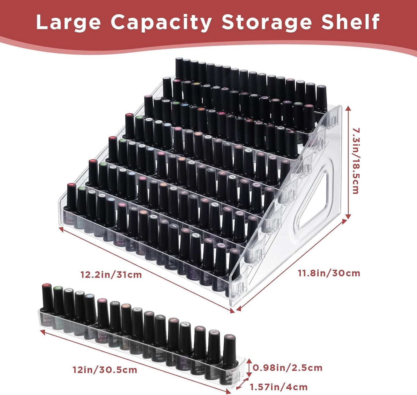 Essential Oils & Nail Polish Organizer - 7-Tier Acrylic Display Rack | Multi-Use for Makeup & Sunglasses
