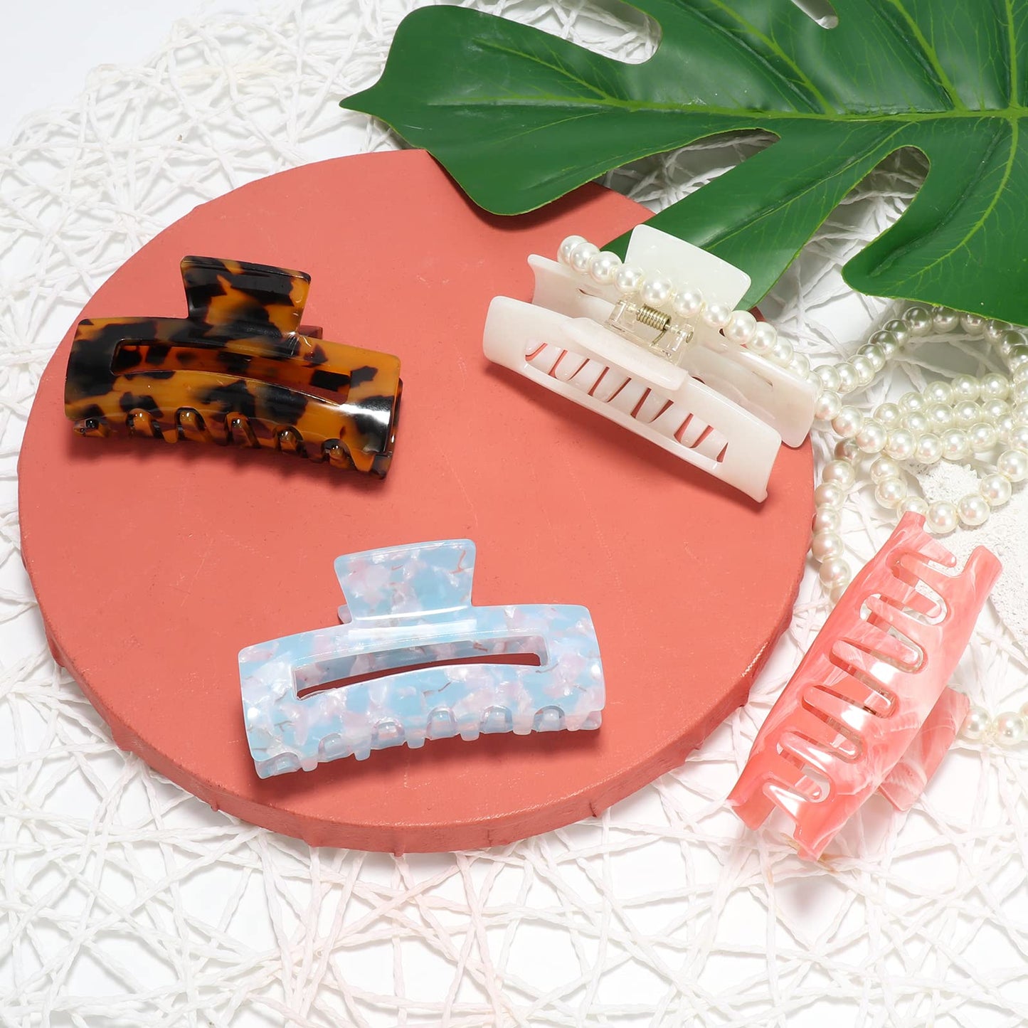 STARSIDE 3-inch Medium Acrylic Butterfly Hair Clips 8-Pack