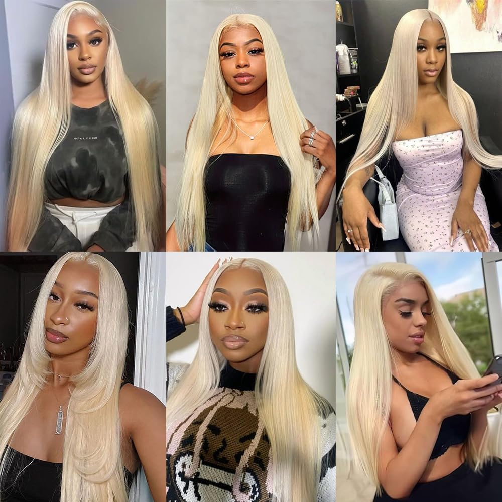 Freiuoke 613 Straight Bundle 14 Inch Blonde Human Hair Bundles 613 Bundles Human Hair Brazilian Unprocessed Virgin Hair Single Bundle