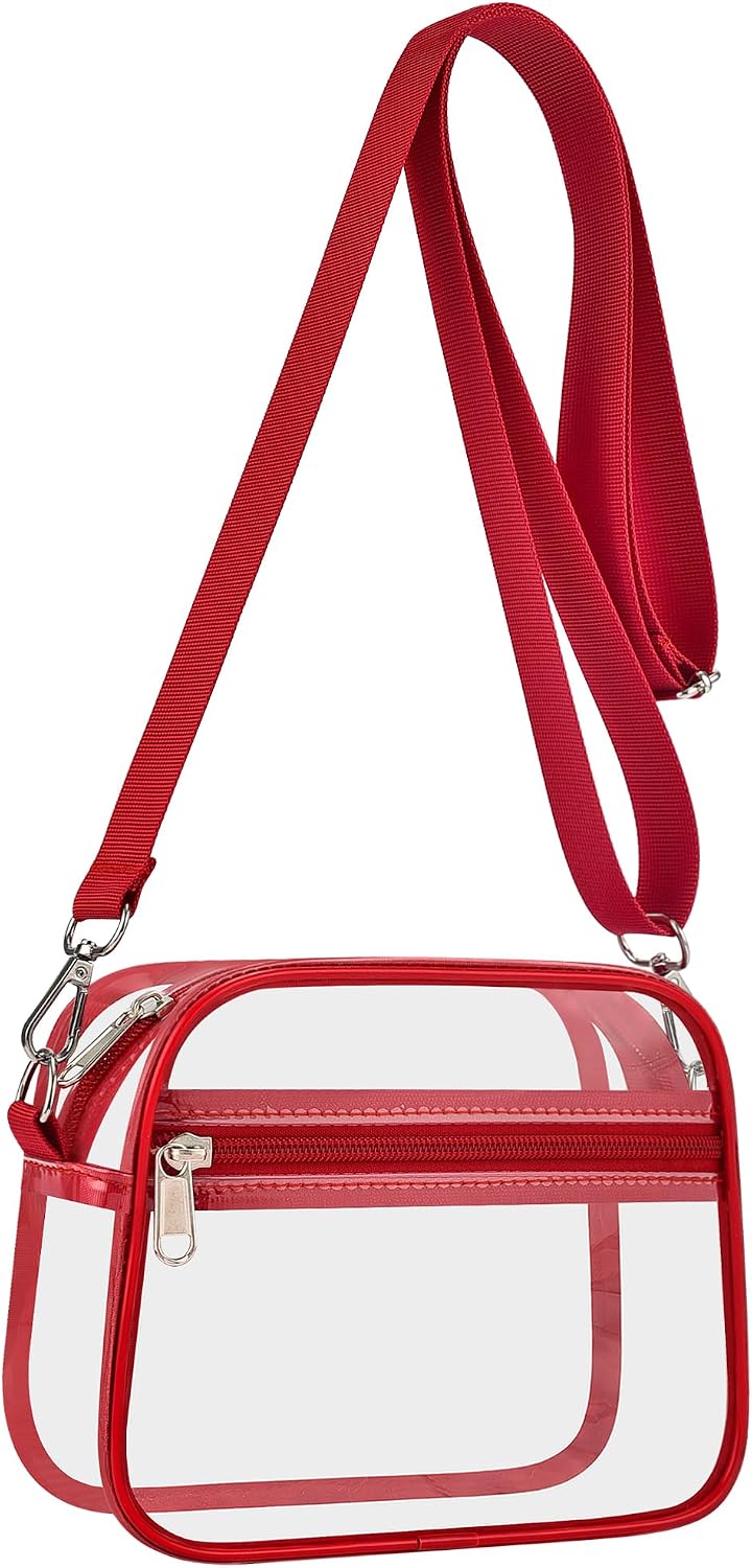 Clear Stadium Bag - Transparent Sports Fan Handbag with Adjustable Strap | Perfect for Concerts & Festivals