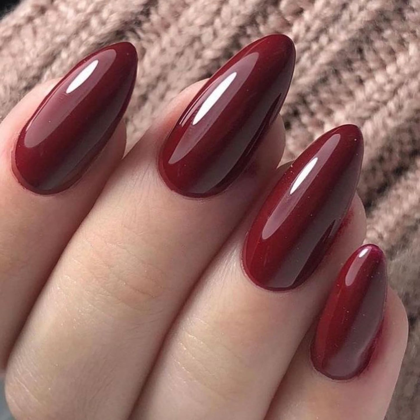 Glamermaid Cherry Red Press-On Nails - Handmade Jelly Soft Gel | Medium Almond & Stiletto Shapes