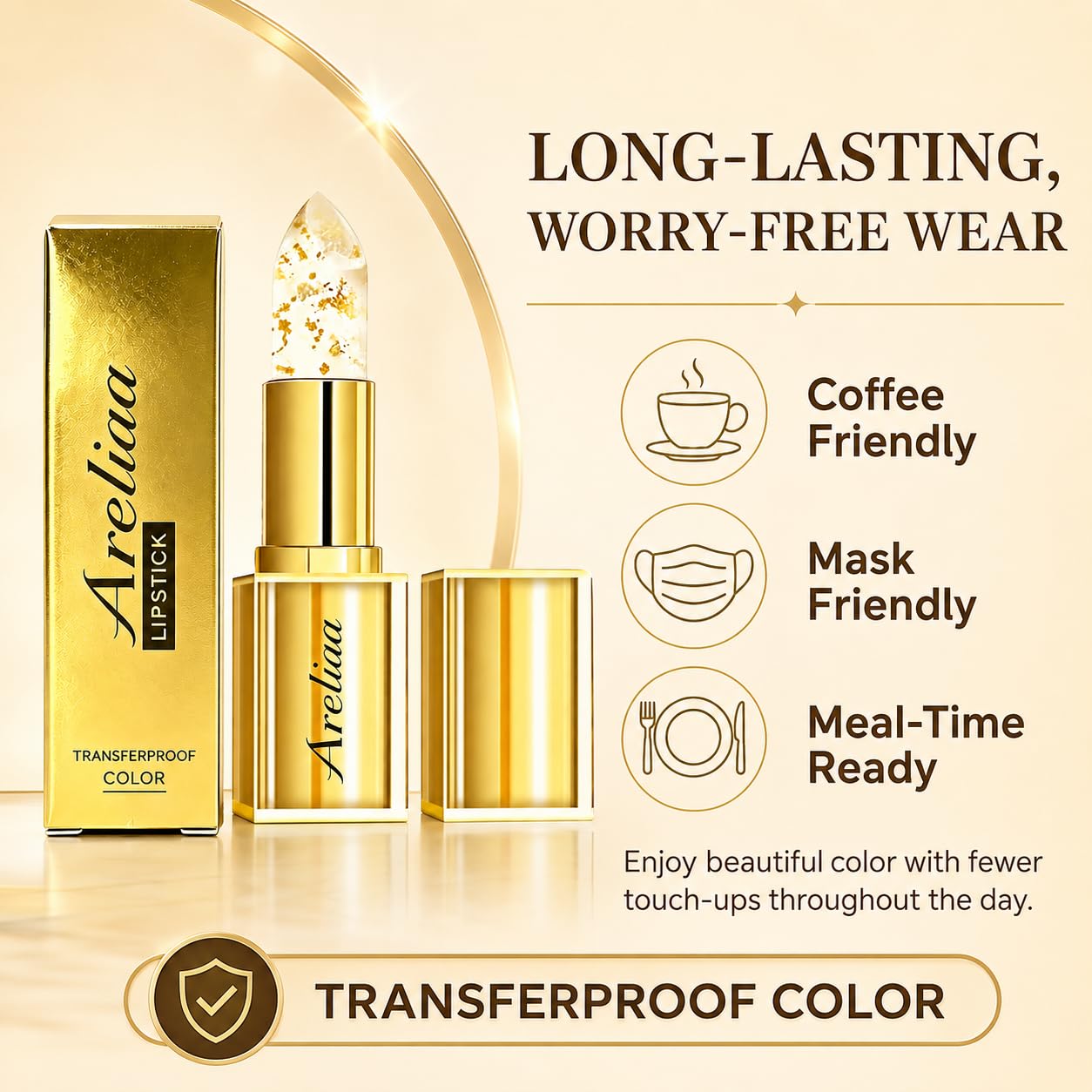 KBOWQ Areliaa Lipstick, Areliaa Skin-Adaptive Signature Lipstick - The Lipsticks That Adapts To You, Long Lasting Moisturizing, PH Lipsticks Color Changing for Older Women (1Pc)