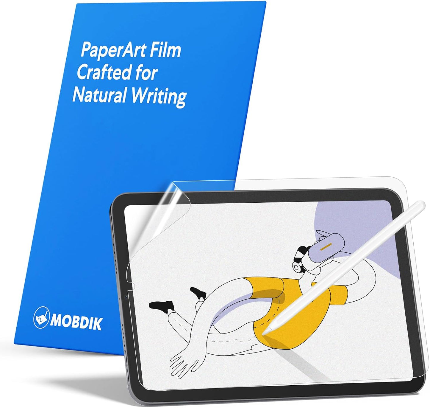 MOBDIK Paperfeel Screen Protector for iPad A16 & Air | Anti-Glare, Easy Install, 2-Pack