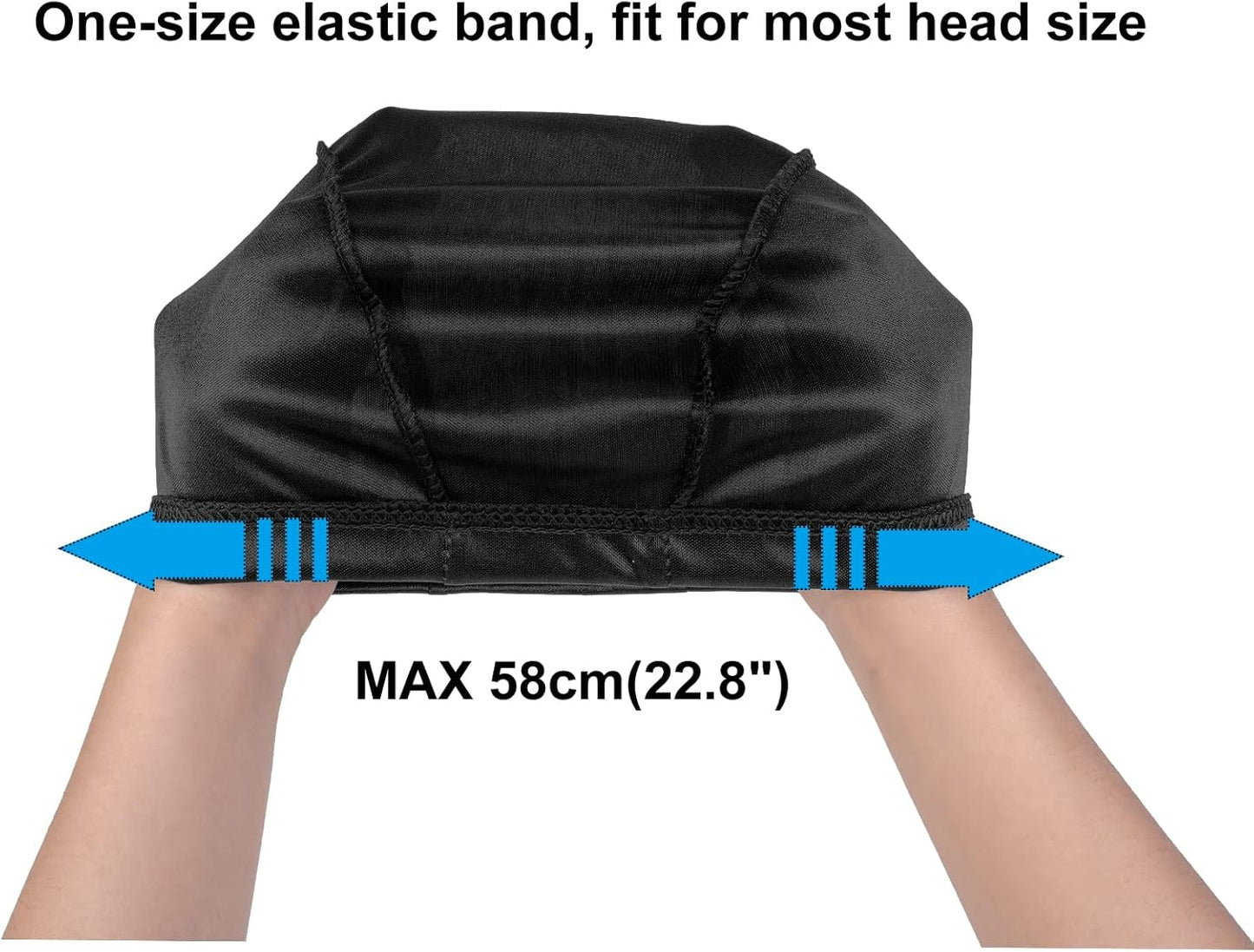 Silky Wave Caps for Men - 2PCS Compression Caps for 360, 540, 720 Waves | Comfortable Fit