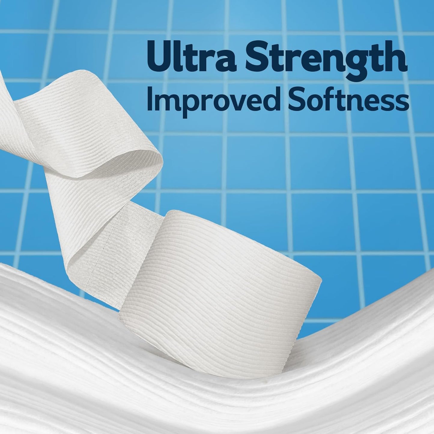 Cottonelle Ultra Clean Toilet Paper - Active Cleaning Ripples Texture, 24 Mega Rolls | Strong Bath Tissue
