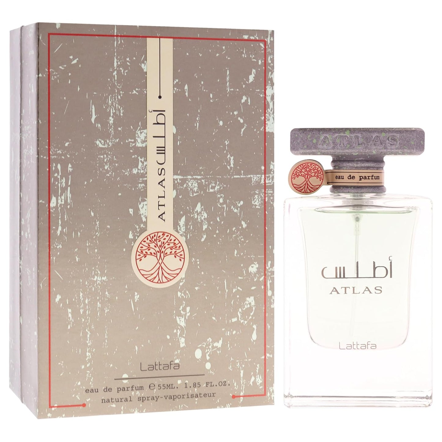 Lattafa Atlas Eau de Parfum Spray - Unisex Fragrance, 1.85 Ounce | Long-Lasting Scent