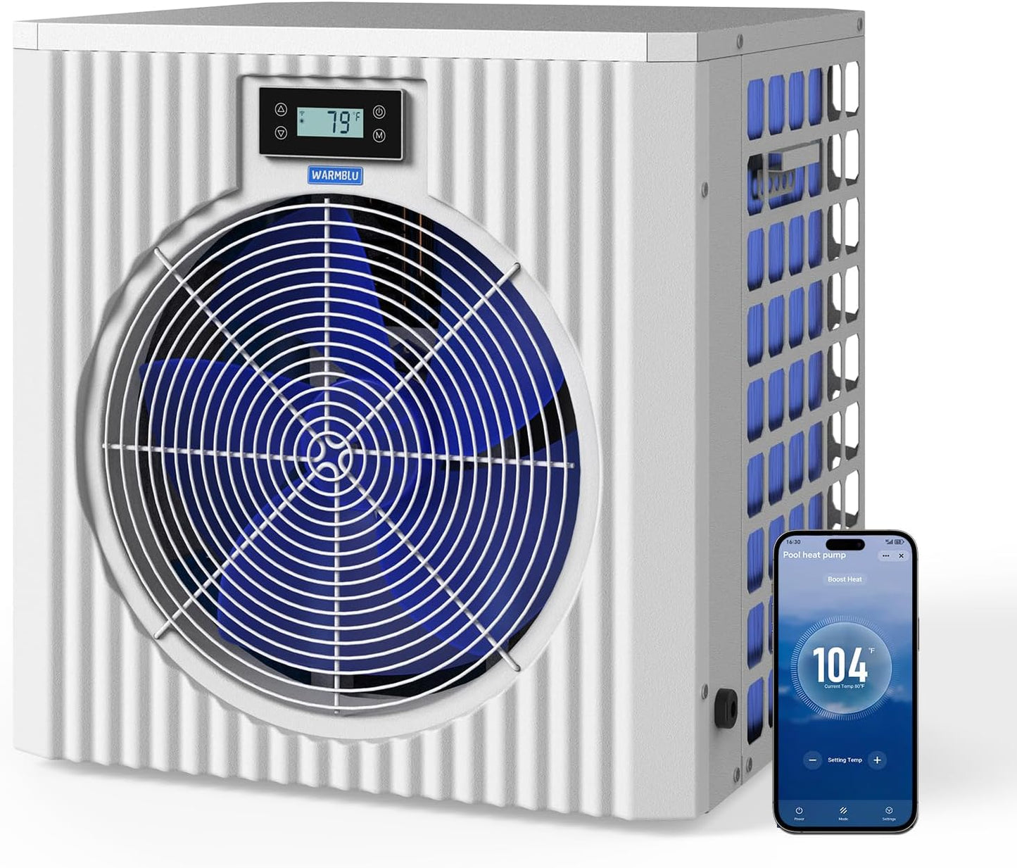 H5 Swimming Pool Heat Pump - 18,000 BTU | High Efficiency, Smart WiFi Control, 5,000 Gal Capacity