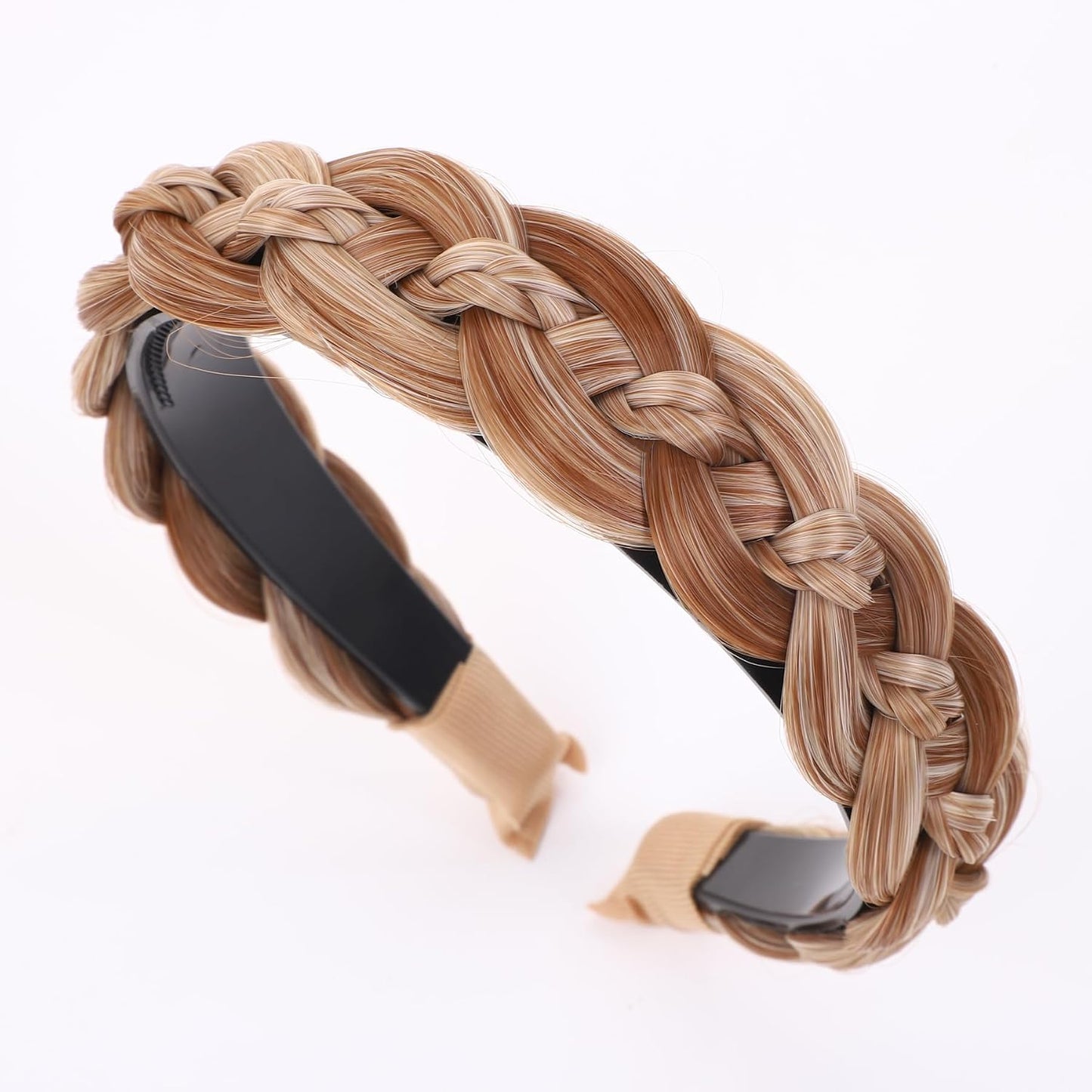 Braided Headband - Fishtail Synthetic Hairpiece for Women | Chocolate Dark Color