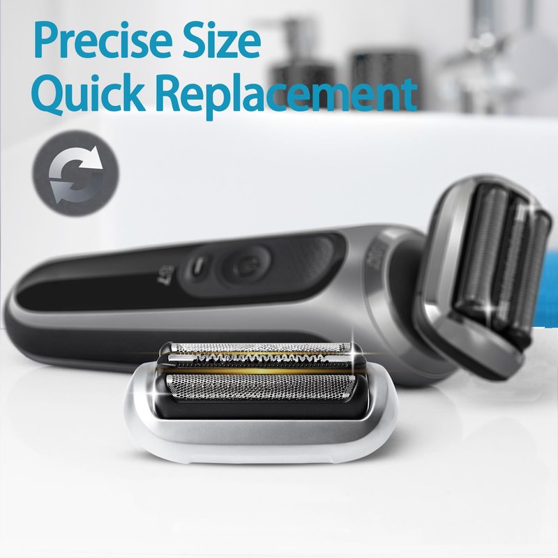 JEVONG 74S S7 Replacement Head for S7 Shavers, Stainless Steel Blades & Precision Foil, Smooth Shave No Pulling (Pack of 2).