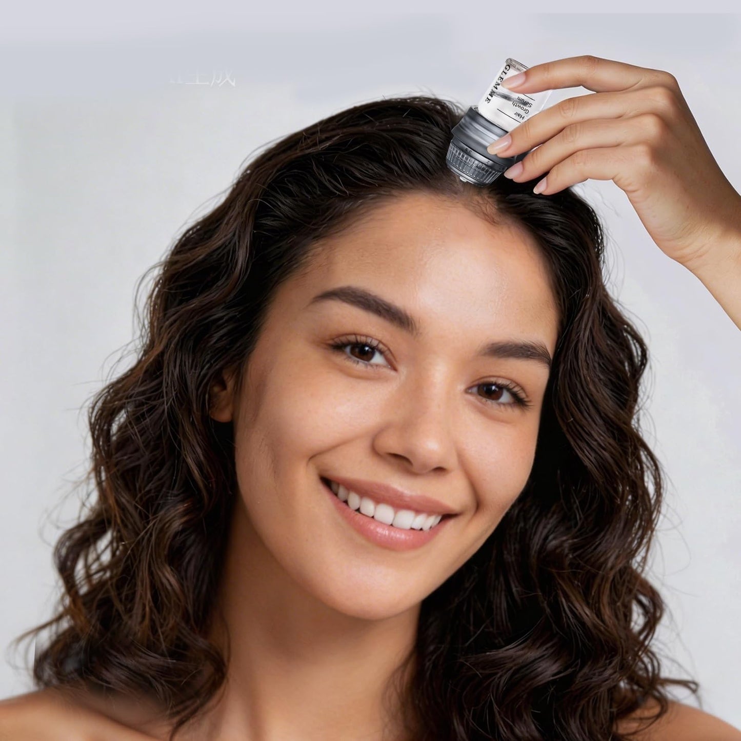 Micro Infusion System for Hair Scalp Care, Titanium Microneedle Derma Stamp with Biotin Peptides Serum, 0.25mm Cosmetic Stamp At-Home Scalp Treatment for Fuller, Thicker-Looking Hair