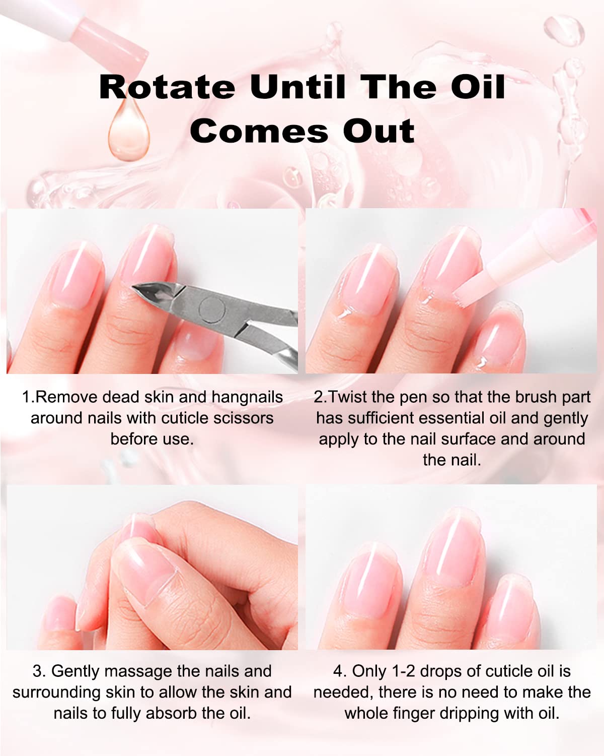 Nail & Cuticle Oil Pen Kit - 15 Pcs Manicure Essentials for Hydration & Strengthening | Natural Scents