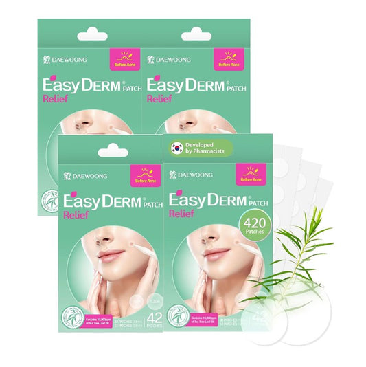 Invisible Acne Patch - 10,000 ppm Tea Tree Oil, Ultra-Slim 0.1mm | 4 Packs (168 Patches) for Clear Skin Care