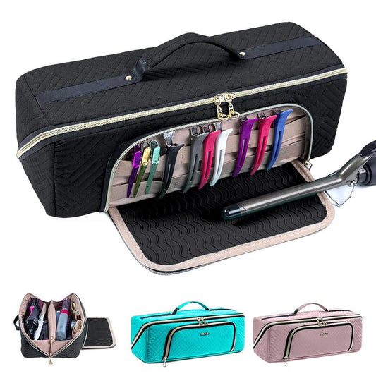 Large Hair Tools Travel Bag - 2-in-1 Organizer for Hair Dryer, Flat Irons & Curling Irons | Perfect for Travel Essentials