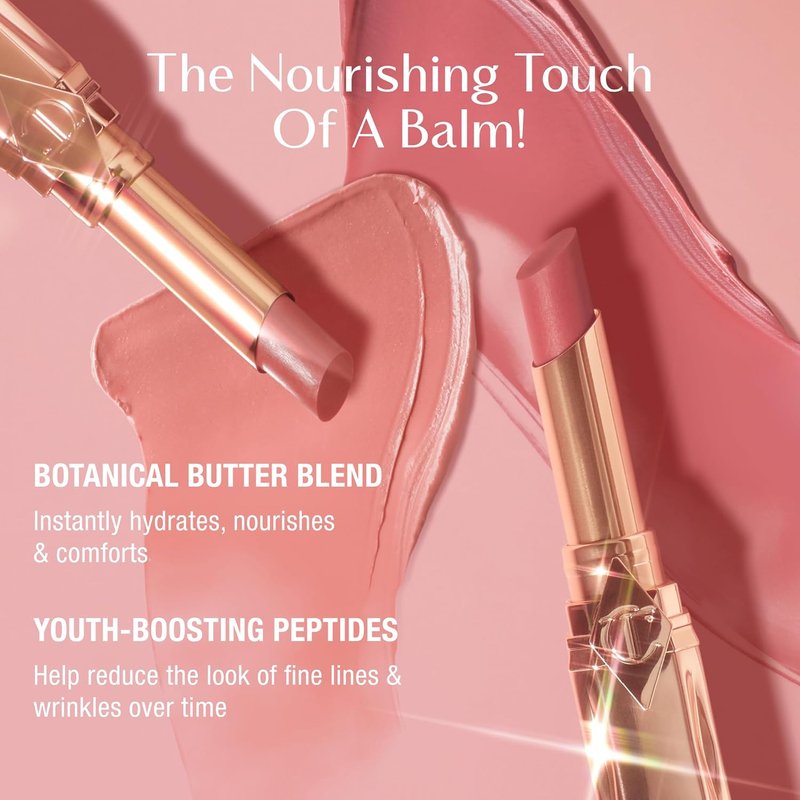 Charlotte Tilbury Pillow Talk Blush Balm Lip Tint - Long-Lasting, Hydrating Sheer Tint for Beautiful Lips | 24 HR Moisture