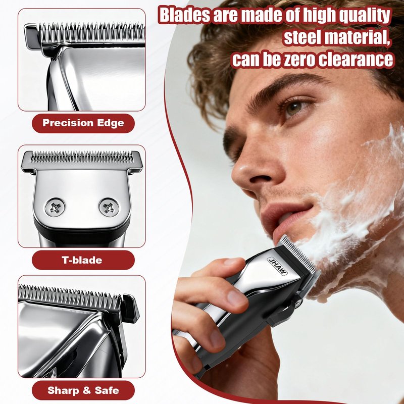 02144 Detachable T Blade Compatible with Wahl Replacement Blade for Trimmers 9864/9864SS/9686/9818A/9854L/9876L/9854 /WSS3L/SS2L (Silver(2PCS))