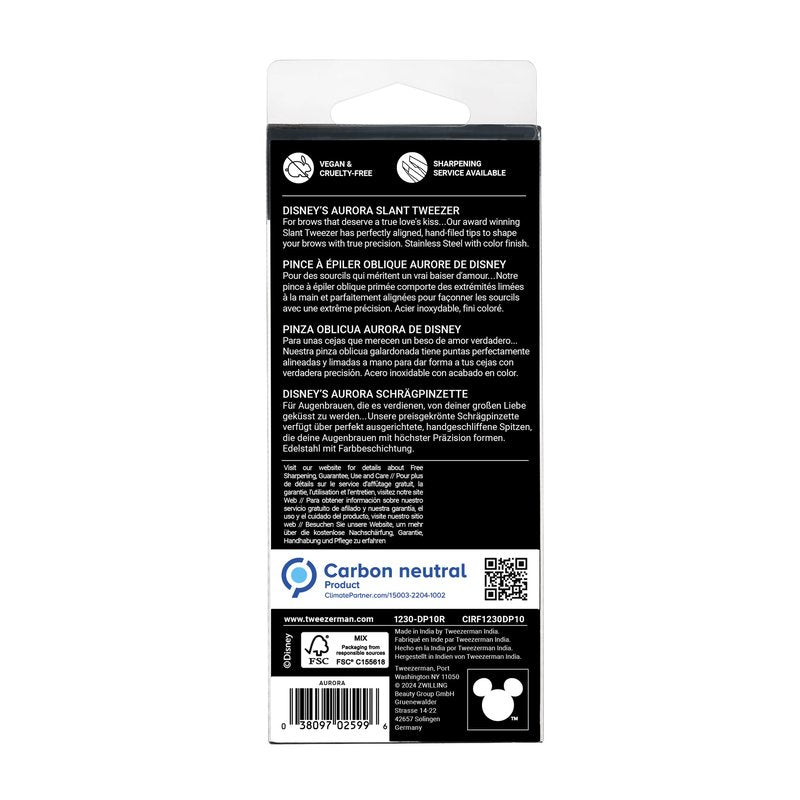 Tweezerman Aurora Slant Tweezer - Eyebrow Tweezers for Women and Men