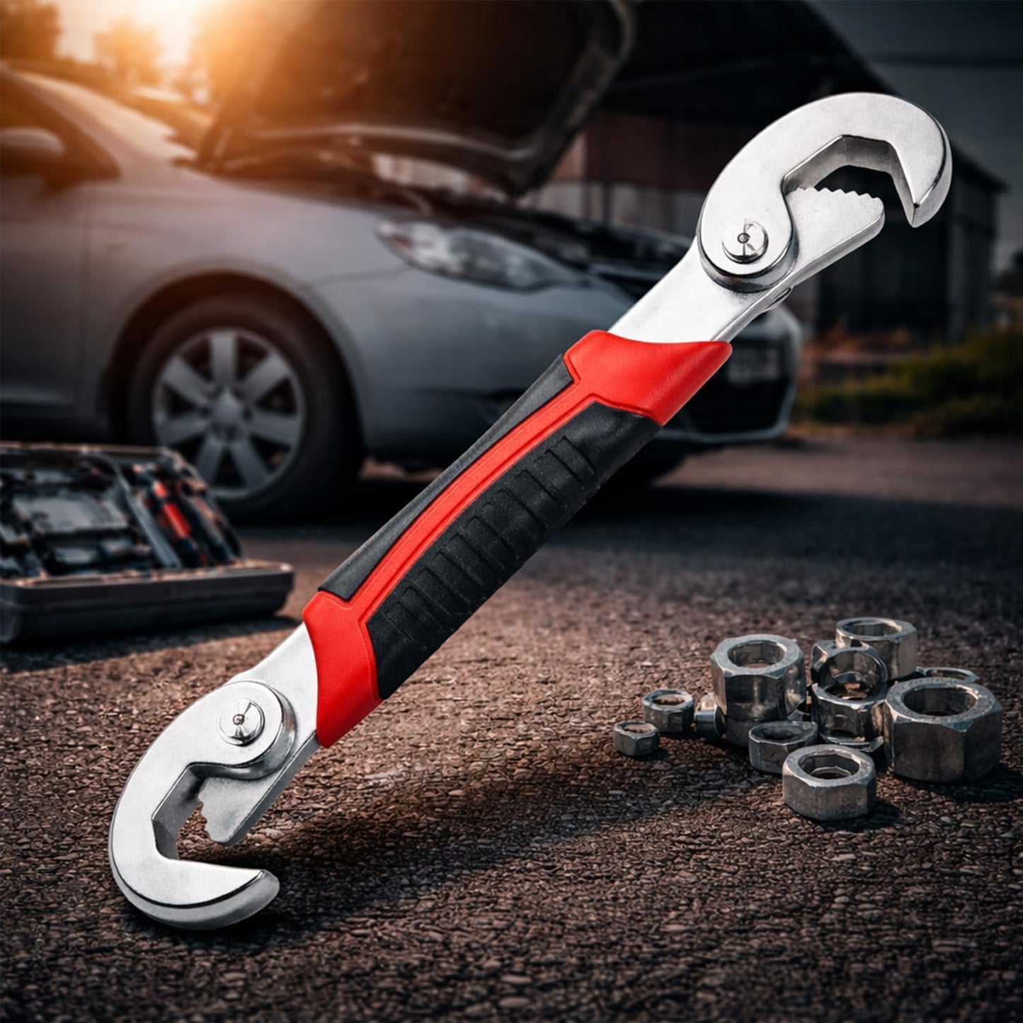 Double Head Adjustable Wrench Set - 6-22 mm Wide Jaw Spanner | Dual Size Tool for Mechanics & Repairs