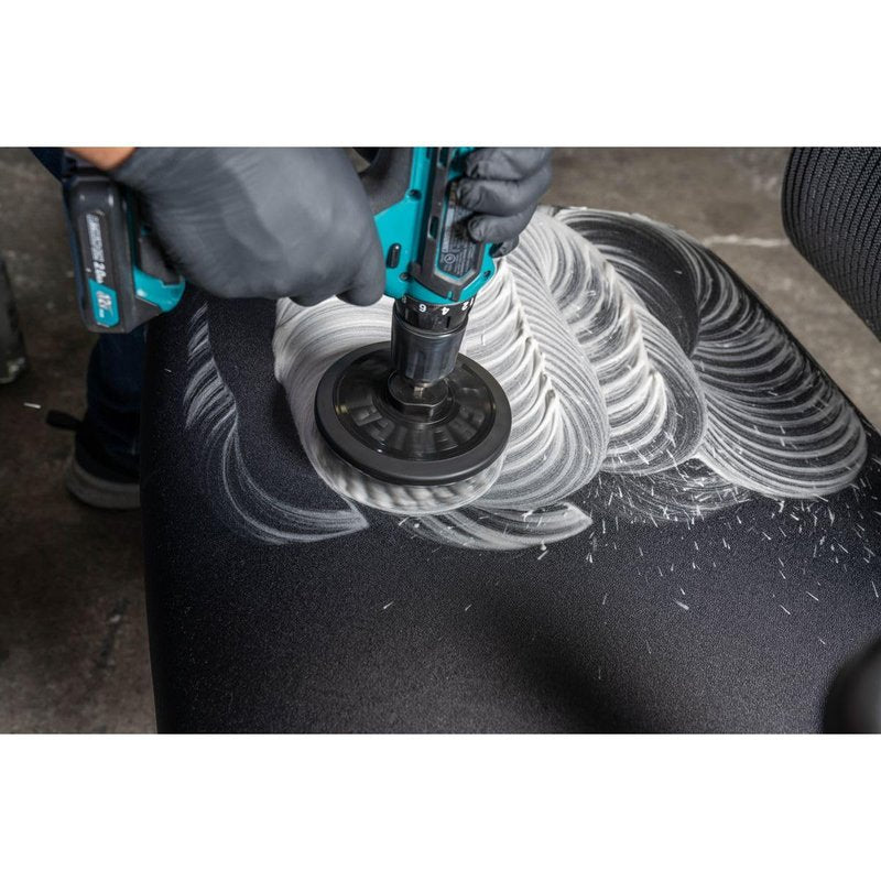 Chemical Guys ACC506 Light Duty Spinner Multi-Surface Drill Brush Attachment (Fits Any Standard Drill - Power Scrubber Removes Stains & Gently Cleans Upholstery, Fabric and Carpet), Gray