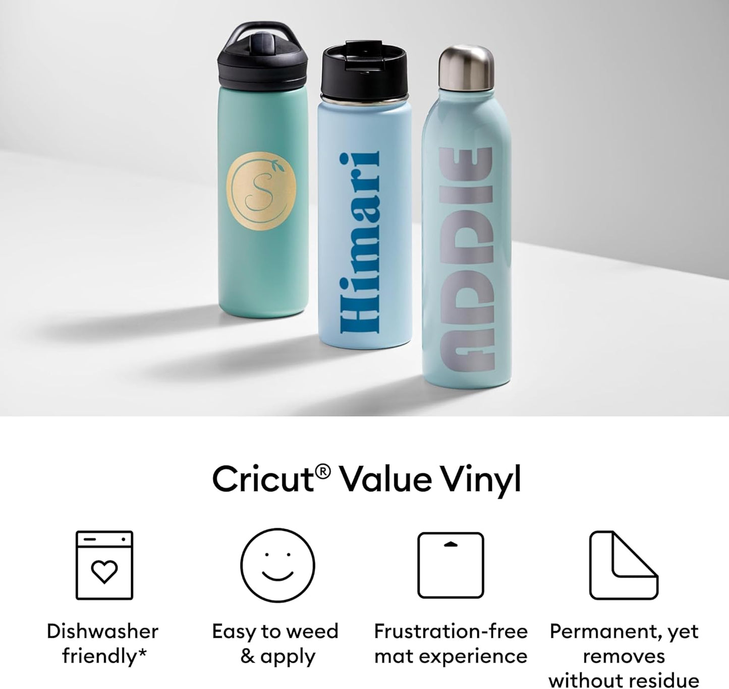 Cricut® Permanent Vinyl Roll - White Crafting Material for DIY Projects | 12 in x 10 ft