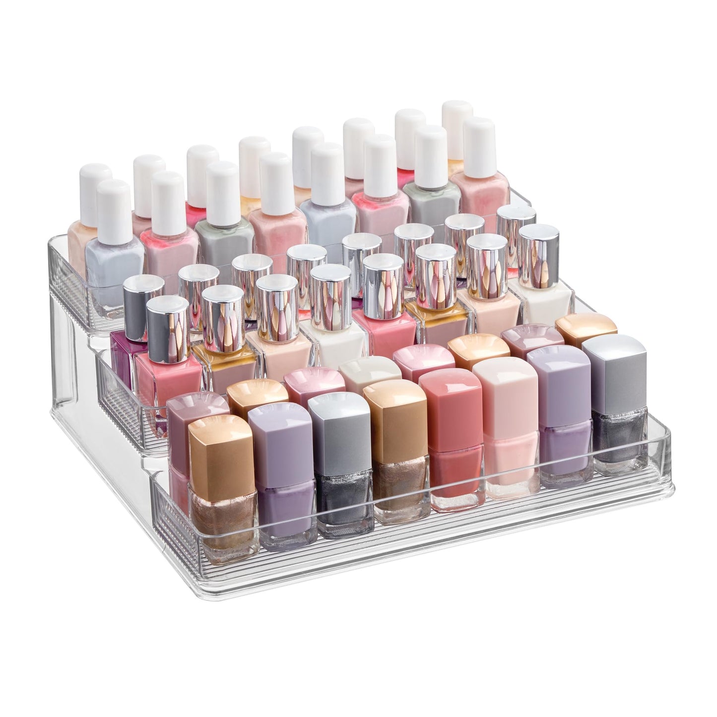 iDesign Nail Polish Organizer, 3-Tier Clear Display Stand