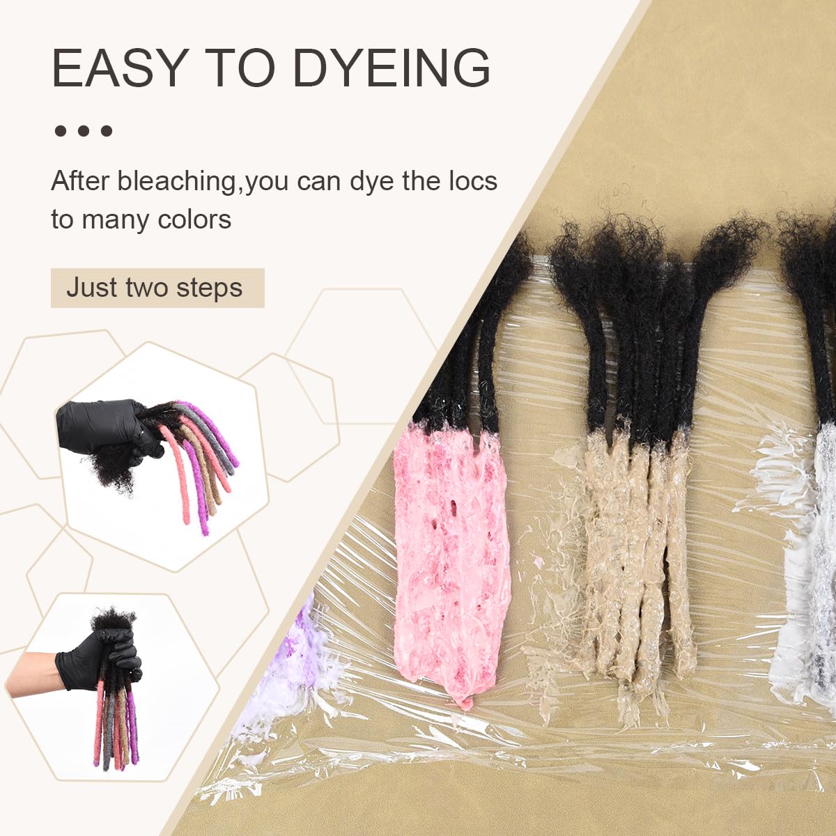Real Human Hair Dreadlock Extensions - 100% Handmade, 30 Strands, 8-18 Inch | Thickness Options 0.4cm, 0.6cm, 0.8cm