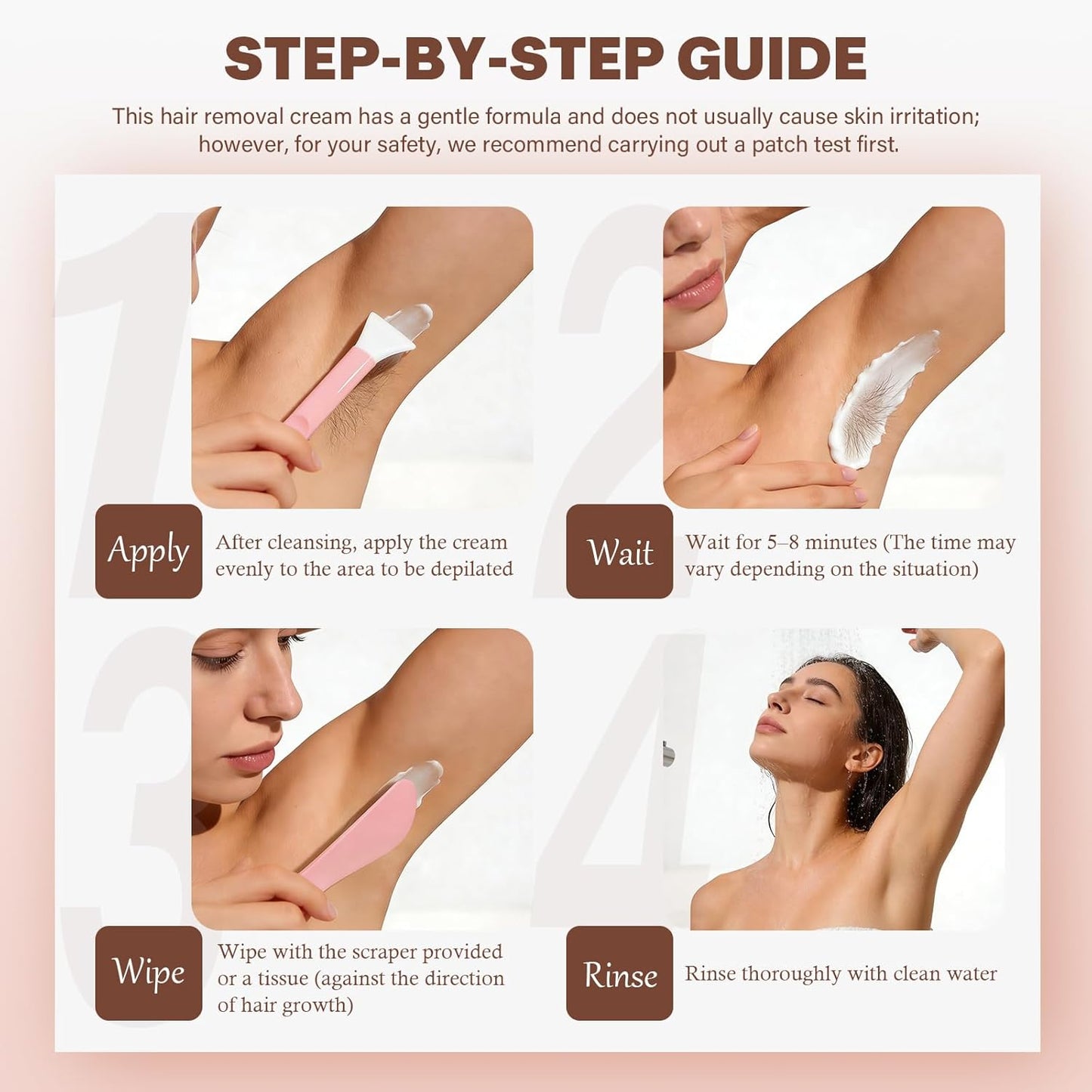 Bikini Hair Removal Cream for Women - Painless Depilatory Cream for Sensitive Skin | 2-Pack with Spatula Applicator