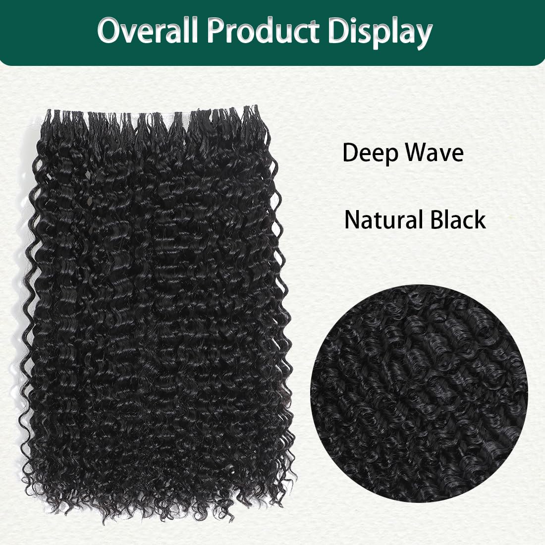 Pre-Separated Feather Crochet Human Hair Natural Black Extensions Deep Wave 18 Inch Invisible Crochet Hair for Black Women