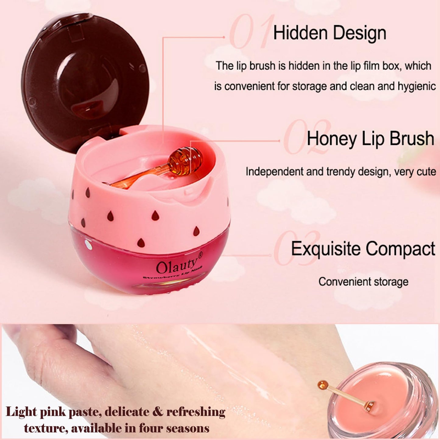 8 PCS Bee Lip Balm Honey Pot,Moisturizing Honey Lip Mask Lip Balm,Teacher Appreciation Gifts,Birthday Gifts for Women Girls, Honey Lip Balm Lip Mask,Propolis Lip Sleeping Mask