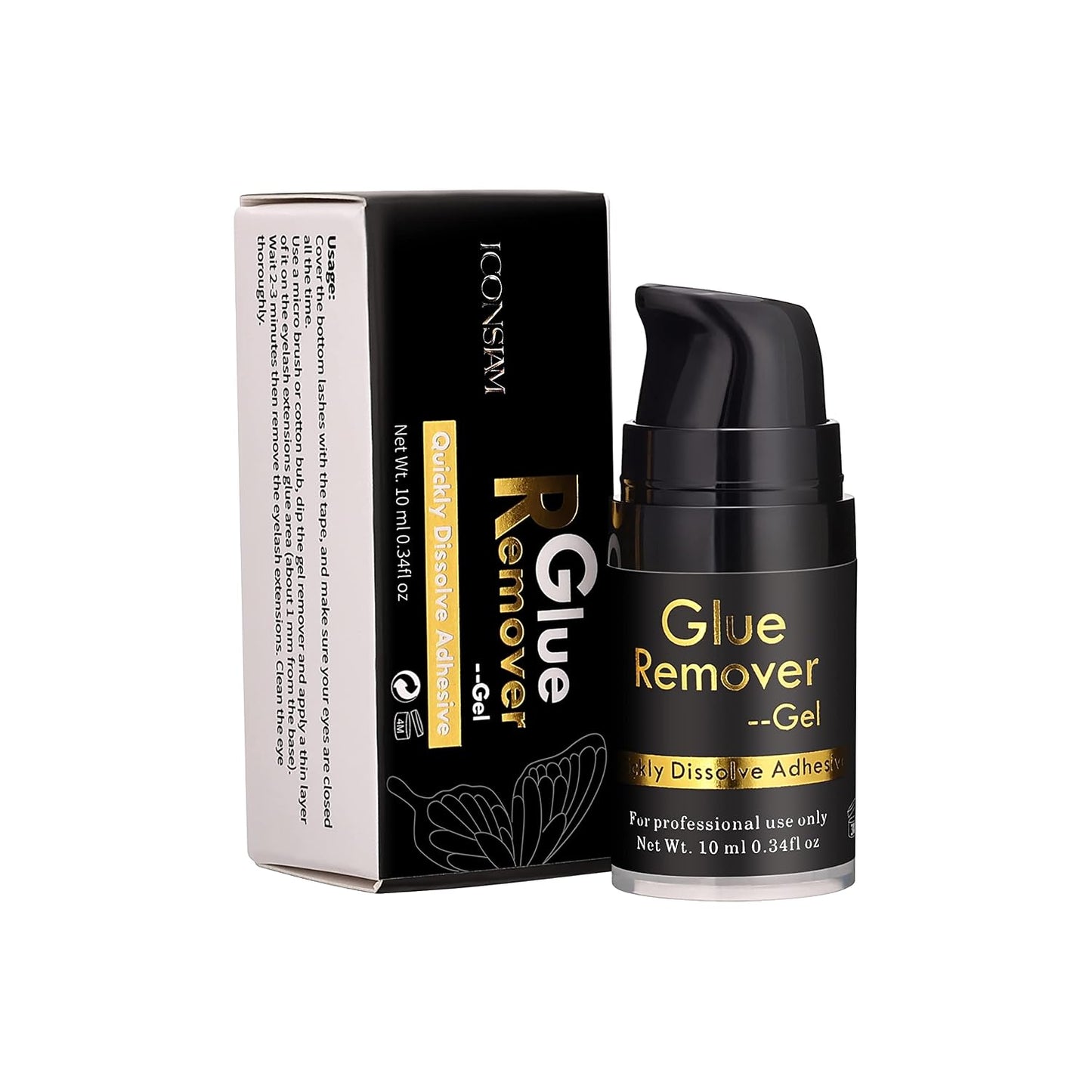 Eyelash Extension Gel Remover - Odor-Free 10ml Adhesive Dissolver for Quick Bond Removal