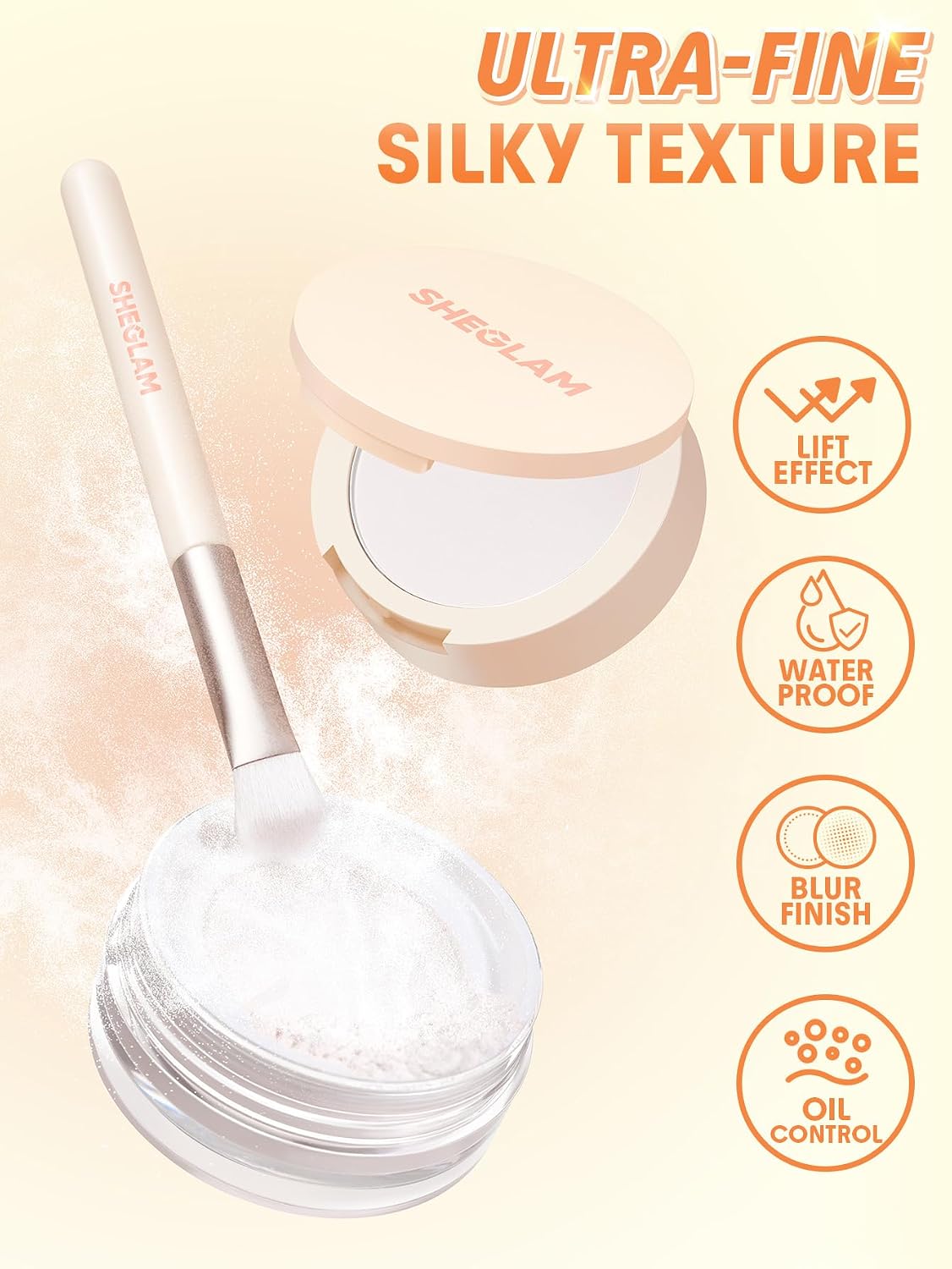 Ultra-Fine Blur & Lift Setting Powder Duo - Translucent Finish for Flawless Makeup